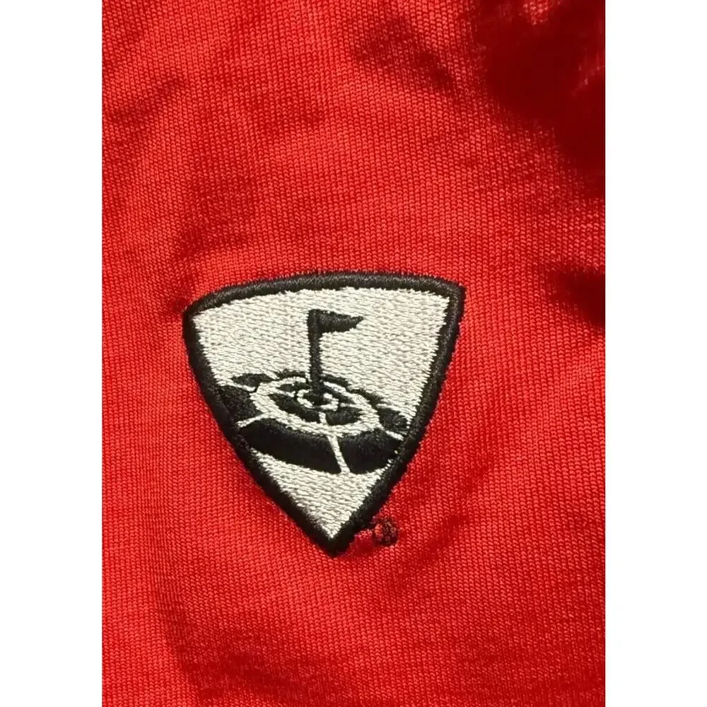 Polo Ralph Lauren Polo Shirt Mens M Red Golf Performance High Low Slit Pony Logo - Picture 6 of 7